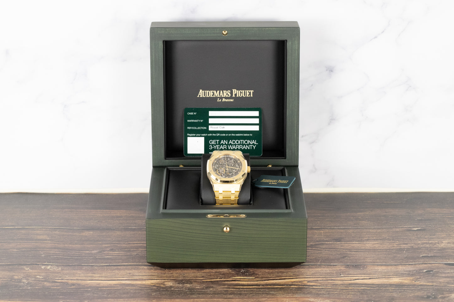 Audemars Piguet 15407BA Royal Oak New Yellow Gold Novelty Openworked
