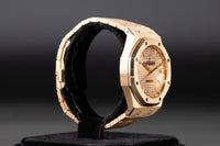Audemars Piguet<br>15454OR Royal Oak 37mm Frosted Rose Gold Pink Dial