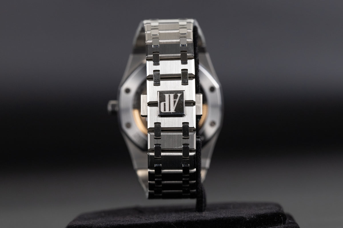Audemars Piguet<br>15202IP Royal Oak Jumbo Platinum Titanium Smoked Blue Dial Limited to 250