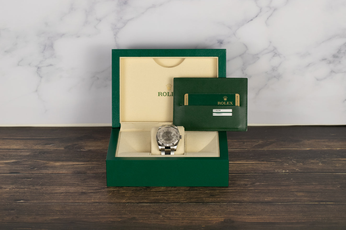 Rolex 116234 Datejust 36 Steel Rare Tuxedo Dial
