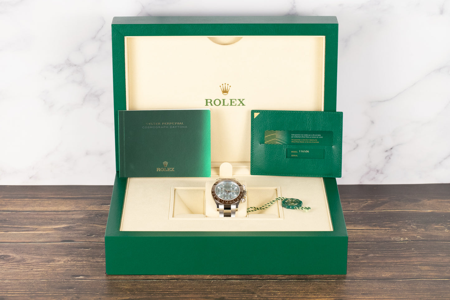 Rolex 116506 Daytona Platinum Ceramic Baguette Diamond Dial
