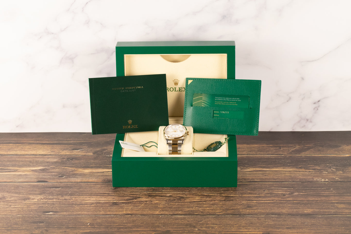 Rolex 126233 Datejust 36 SS/18k White Dial