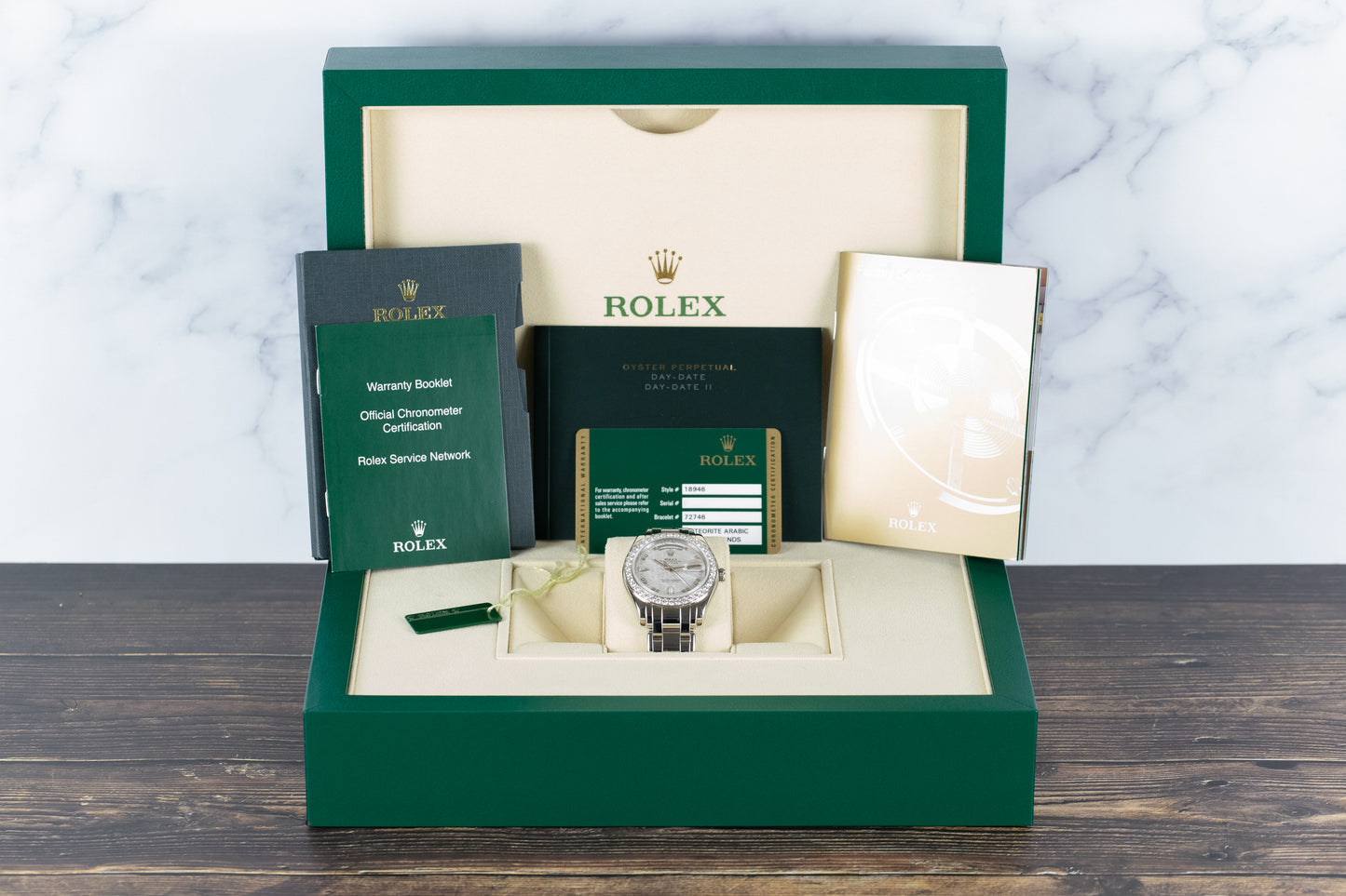 Rolex 18946 Day-Date Masterpiece Platinum Meteorite Diamond Dial