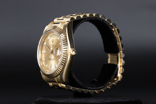 Rolex 218238 DayDate II Champagne Diamond Dial