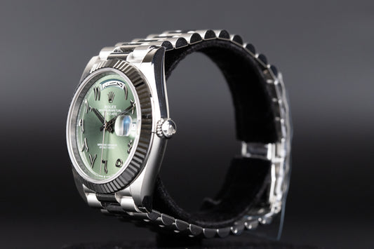 Rolex 228236 DayDate 40 Olive Green Hindi Arabic Dial