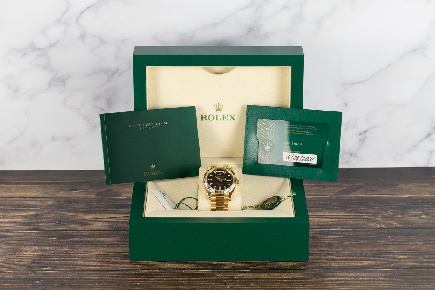 Rolex 228238 Day-Date 40 Black Diamond Dial