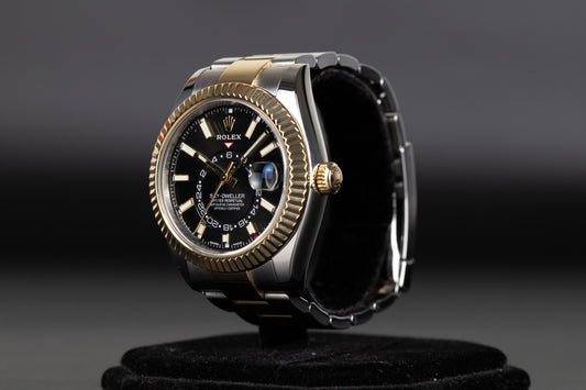 Rolex 326933 Sky-Dweller SS/18k Black Dial
