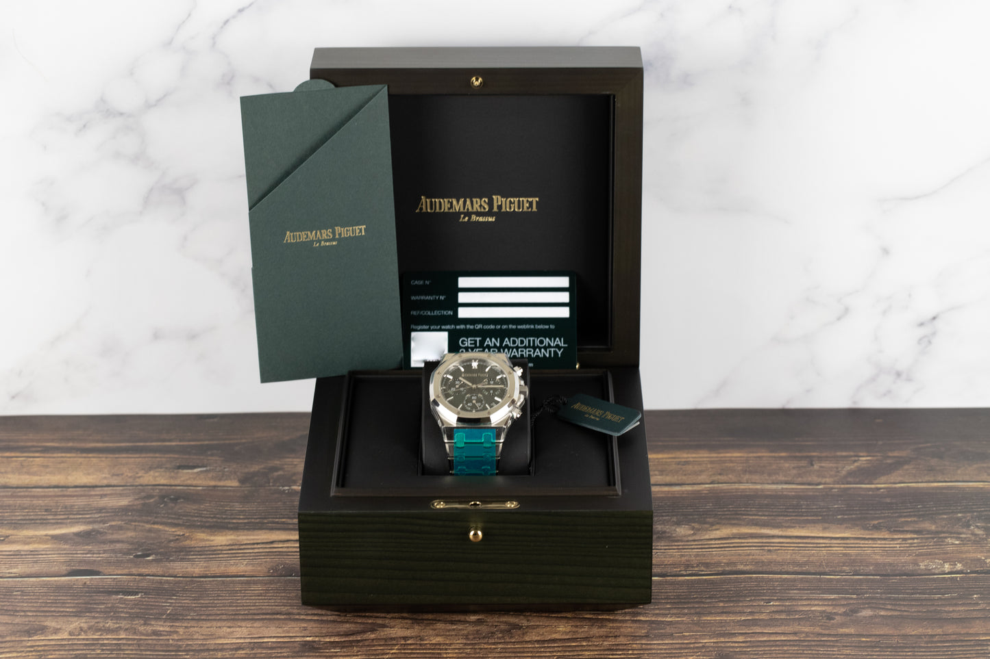 Audemars Piguet 26240ST Royal Oak Chronograph Flyback Green Dial 50th Anniversary