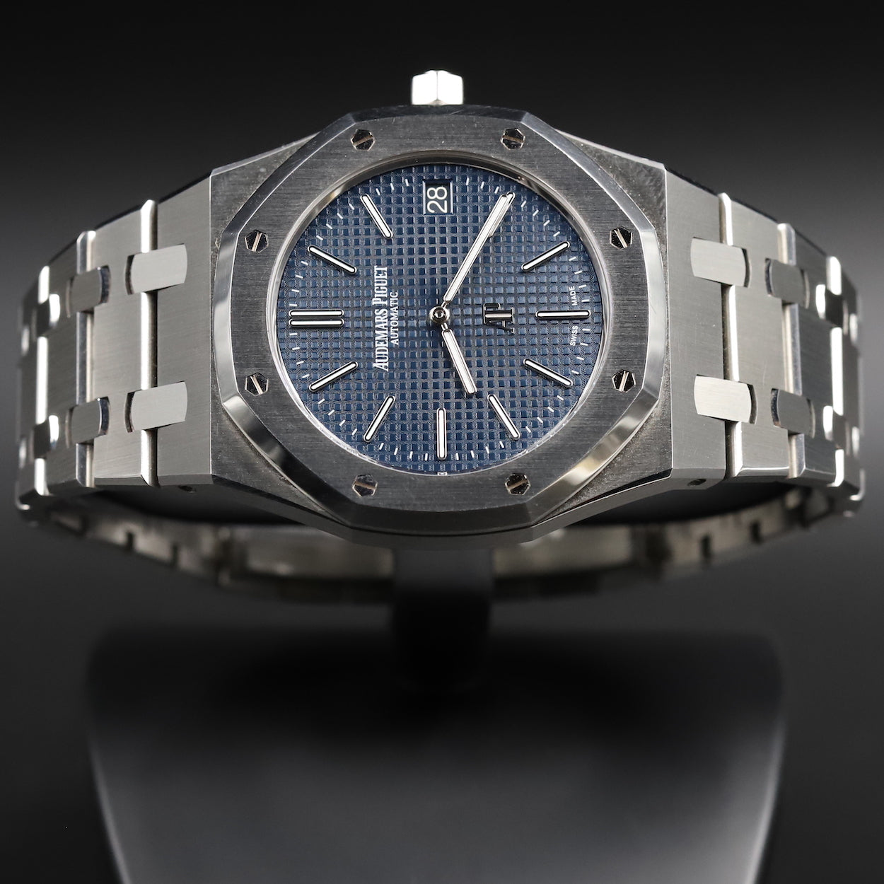 Audemars Piguet15202ST Royal Oak Jumbo Blue Dial – Newport Watch Club
