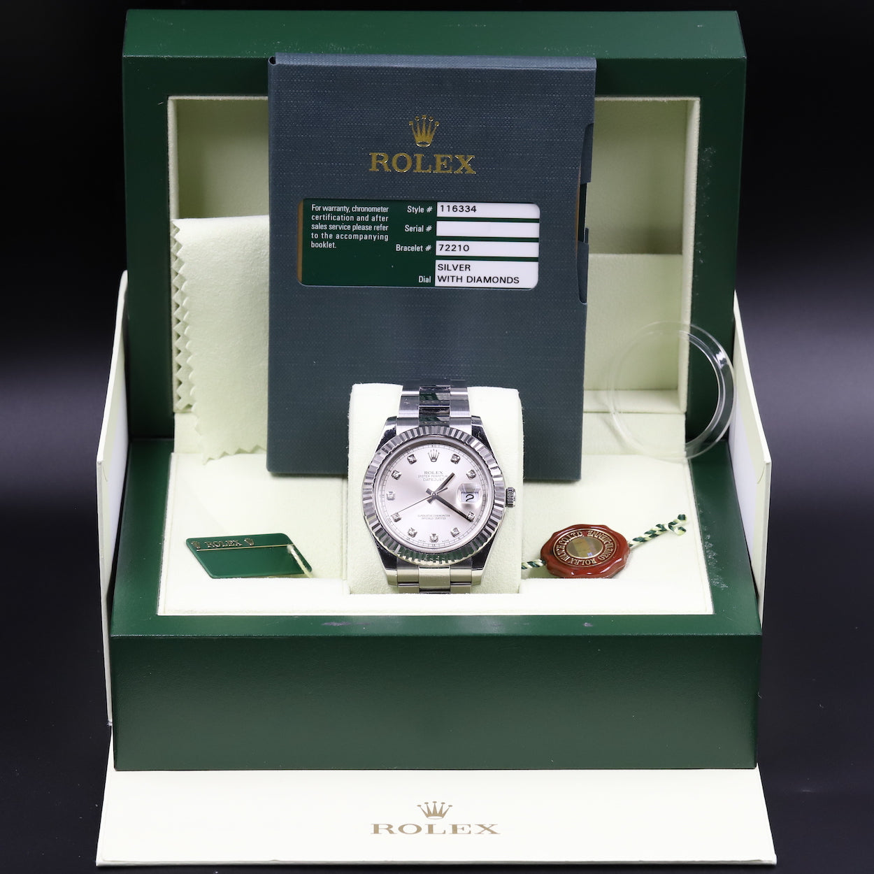 Rolex<br>116334 Datejust II Silver Diamond Dial