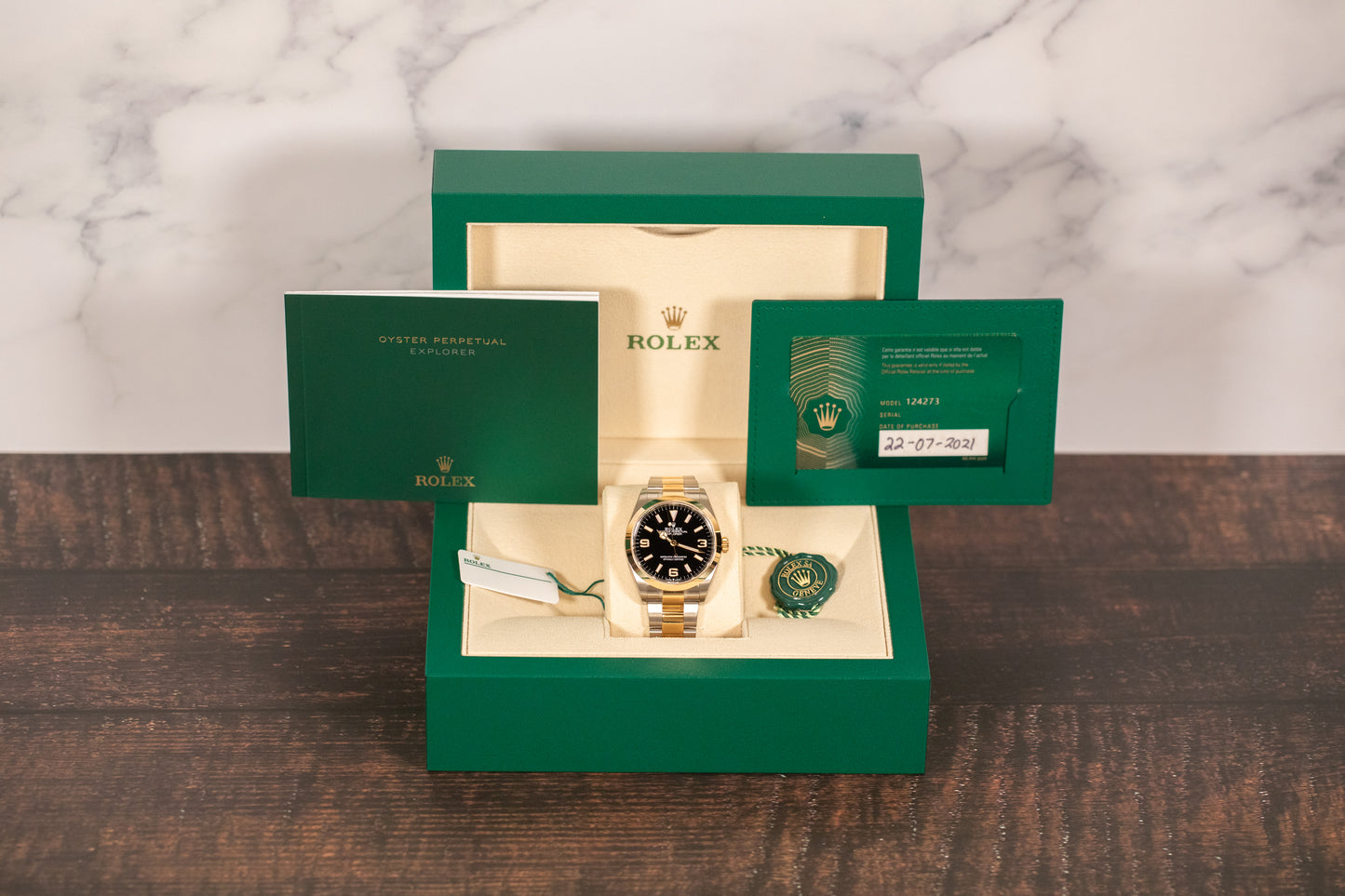 Rolex<br>124273 Explorer 18k/SS New Dial