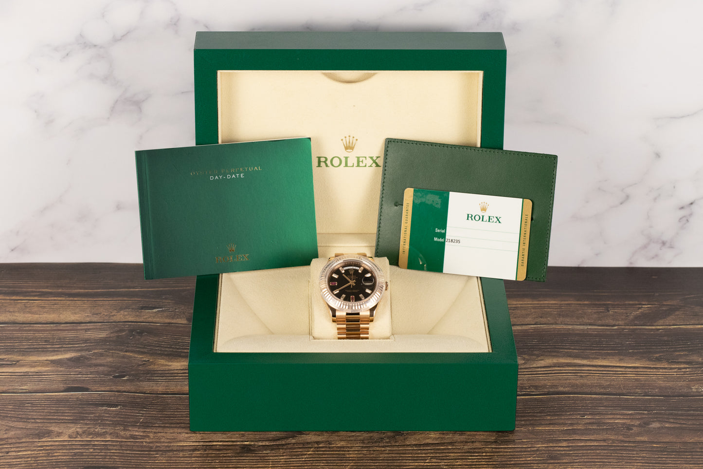 Rolex 218235 DayDate II Ruby Dial