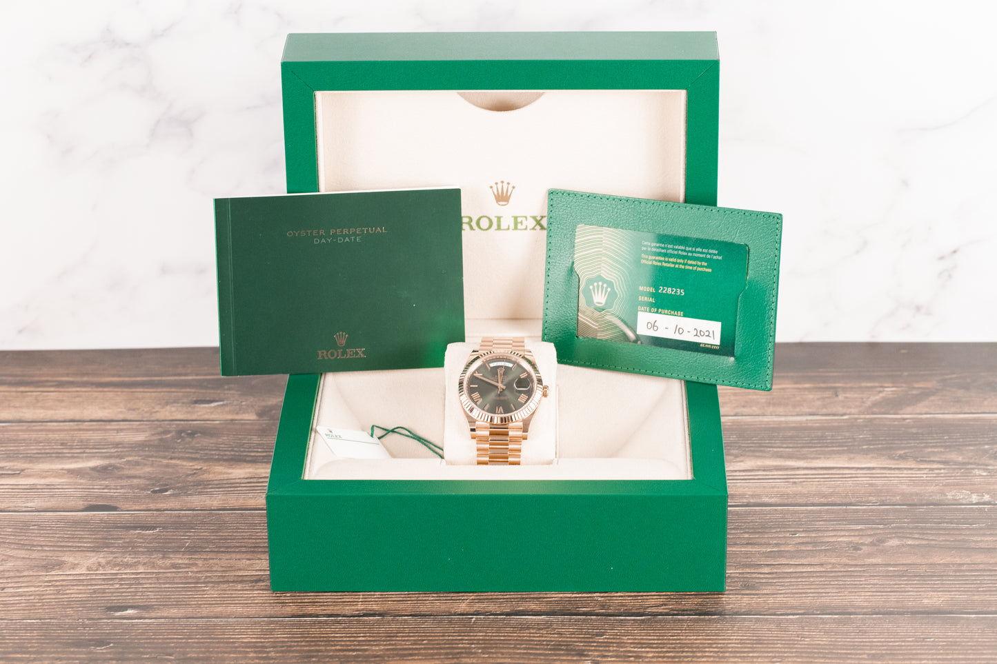 Rolex<br>228235 DayDate 40 Olive Green Dial