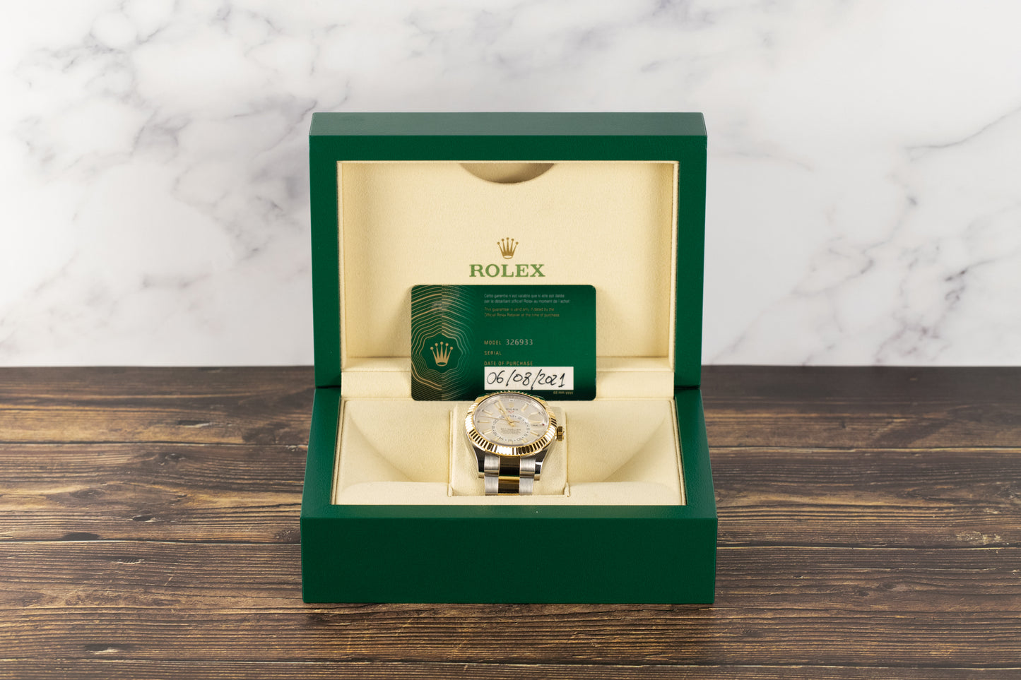 Rolex 326933 Sky-Dweller SS/18k White Dial