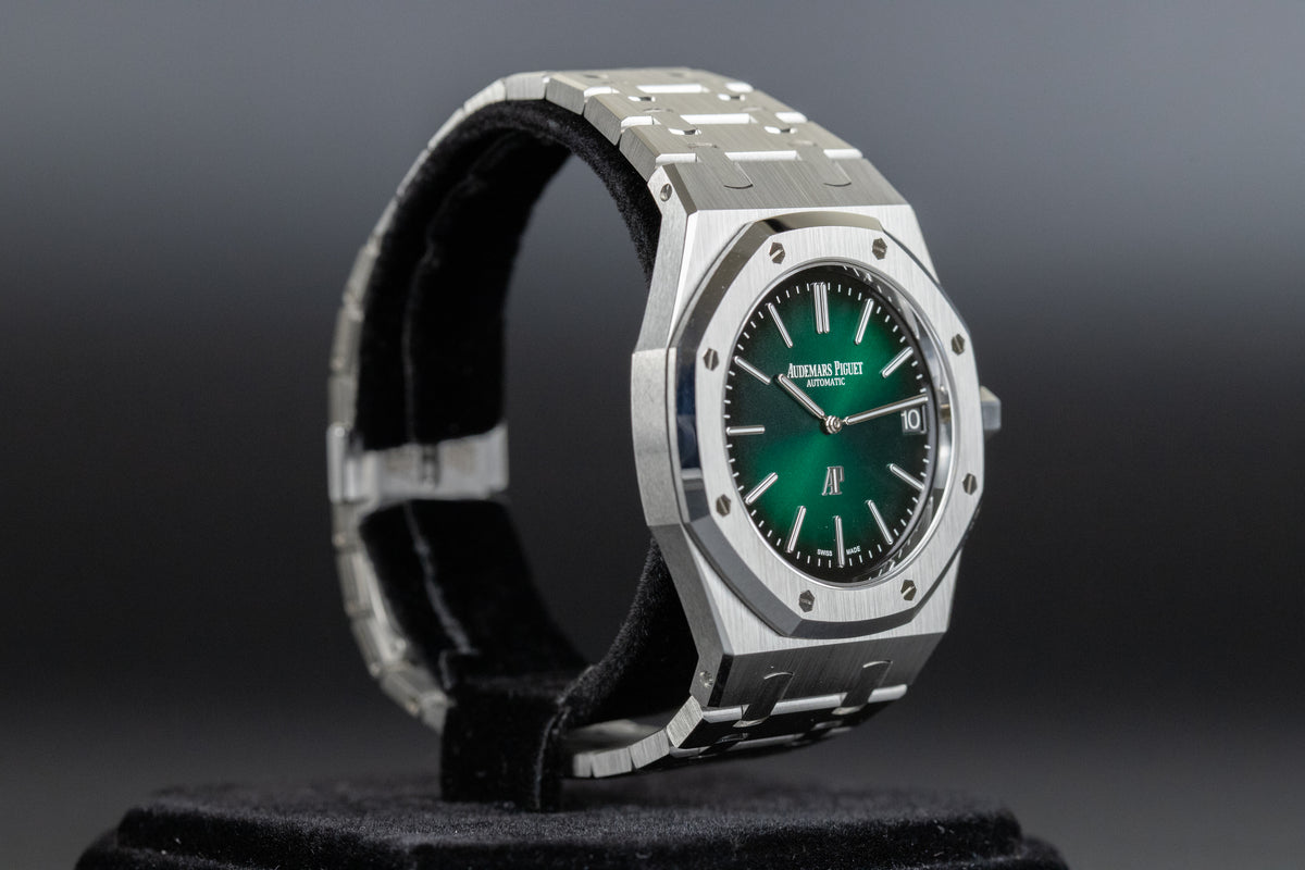 Audemars Piguet<br>15202PT Royal Oak Jumbo Green Dial