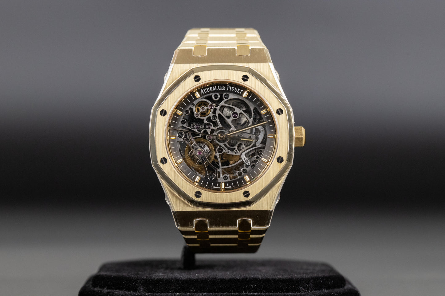Audemars Piguet 15407BA Royal Oak New Yellow Gold Novelty Openworked