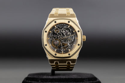 Audemars Piguet 15407BA Royal Oak New Yellow Gold Novelty Openworked