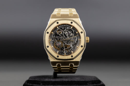 Audemars Piguet 15407BA Royal Oak New Yellow Gold Novelty Openworked