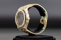 Audemars Piguet<br>15407BA Royal Oak New Yellow Gold Novelty Openworked