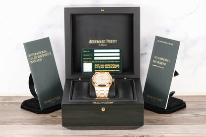 Audemars Piguet 15413OR Royal Oak Pave Dial Rainbow Bezel 1 of 10