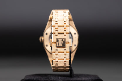 Audemars Piguet 15454OR Royal Oak 37mm Frosted Rose Gold Pink Dial