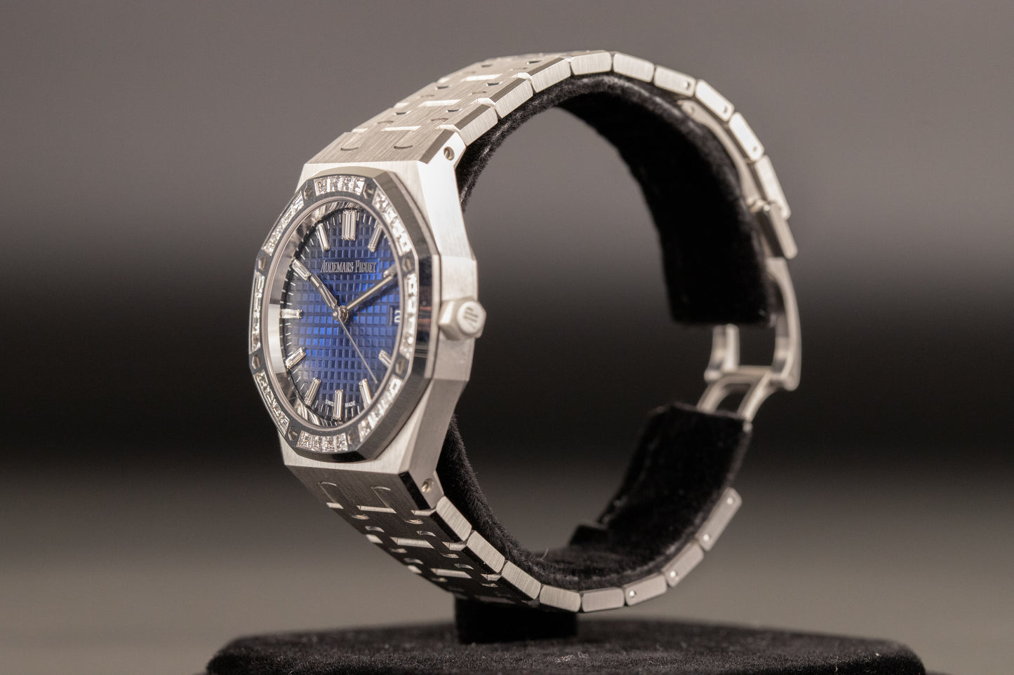 Audemars Piguet 77451BC Royal Oak Blue Dial Diamond Bezel