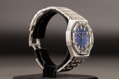 Audemars Piguet 77451BC Royal Oak Blue Dial Diamond Bezel