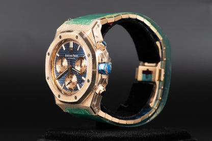 Audemars Piguet 26239OR Royal Oak Chronograph Flyback Frosted Blue Dial