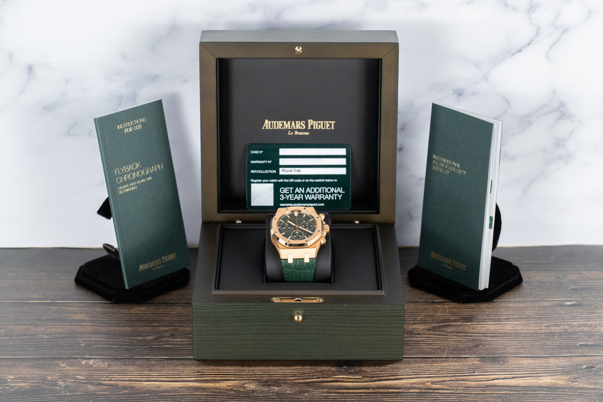 Audemars Piguet<br>26240OR Royal Oak Chronograph Flyback Green Dial "50th Anniversary"