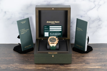 Audemars Piguet 26240OR Royal Oak Chronograph Flyback Green Dial "50th Anniversary"