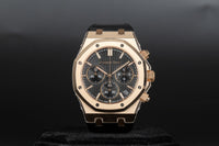 Audemars Piguet<br>26240OR Royal Oak Chronograph Flyback Black Dial Black Strap