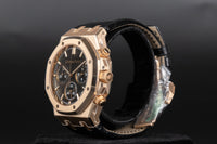 Audemars Piguet<br>26240OR Royal Oak Chronograph Flyback Black Dial Black Strap