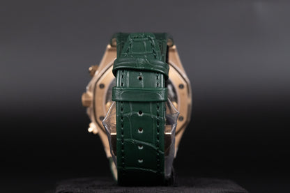 Audemars Piguet 26240OR Royal Oak Chronograph Flyback Green Dial Green Strap