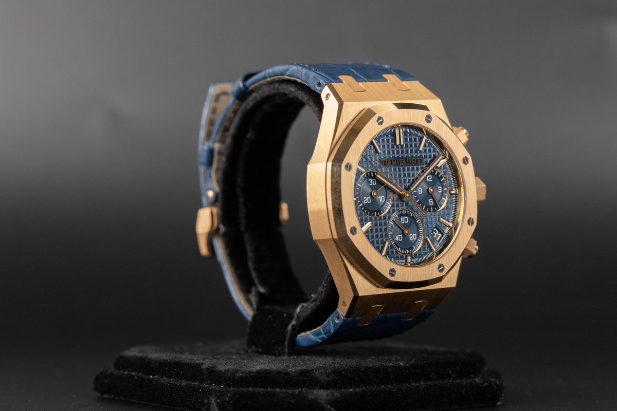 Audemars Piguet<br>26240OR Royal Oak Chronograph Flyback Blue Dial "50th Anniversary"