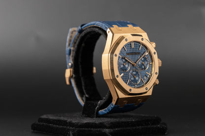 Audemars Piguet 26240OR Royal Oak Chronograph Flyback Blue Dial "50th Anniversary"