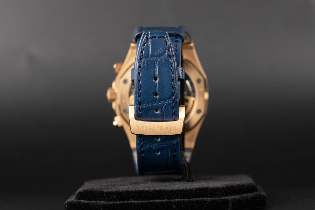 Audemars Piguet<br>26240OR Royal Oak Chronograph Flyback Blue Dial "50th Anniversary"