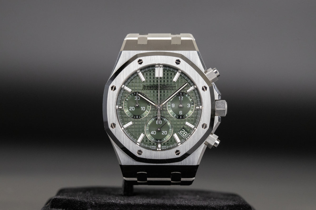 Audemars Piguet 26240ST Royal Oak Chronograph Flyback Green Dial "50th Anniversary"