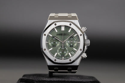 Audemars Piguet 26240ST Royal Oak Chronograph Flyback Green Dial "50th Anniversary"