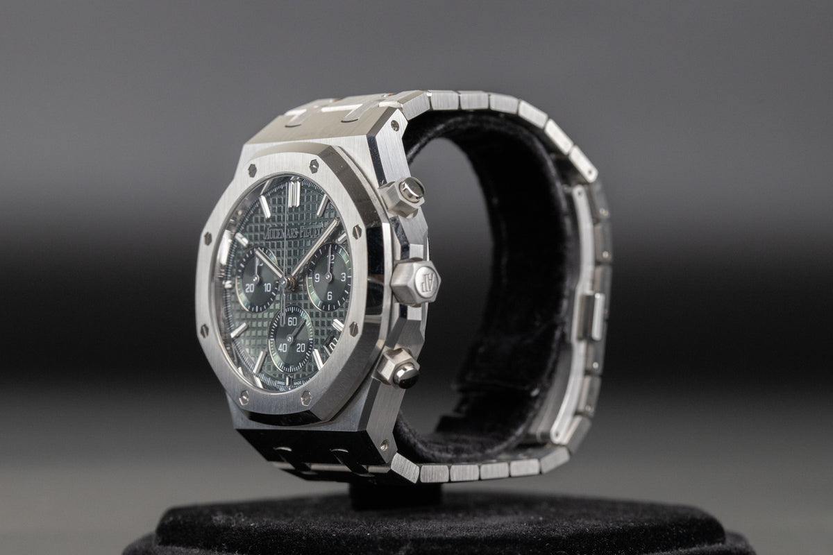 Audemars Piguet 26240ST Royal Oak Chronograph Flyback Green Dial "50th Anniversary"