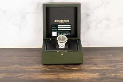 Audemars Piguet 26240ST Royal Oak Chronograph Flyback Green Dial "50th Anniversary"