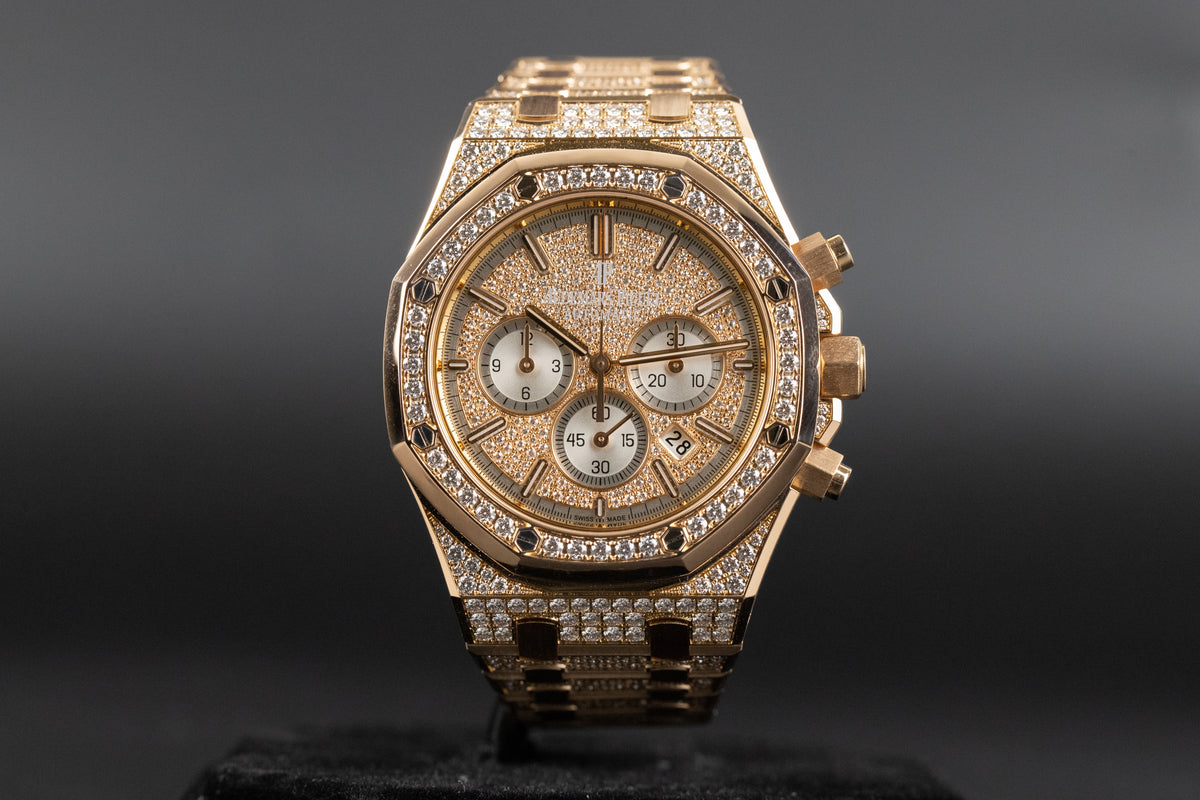 Audemars Piguet<br>26322OR Royal Oak Chronograph Pave Dial