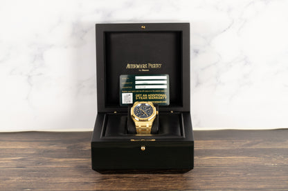 Audemars Piguet 26574BA Royal Oak Perpetual Calendar Yellow Gold Blue Dial