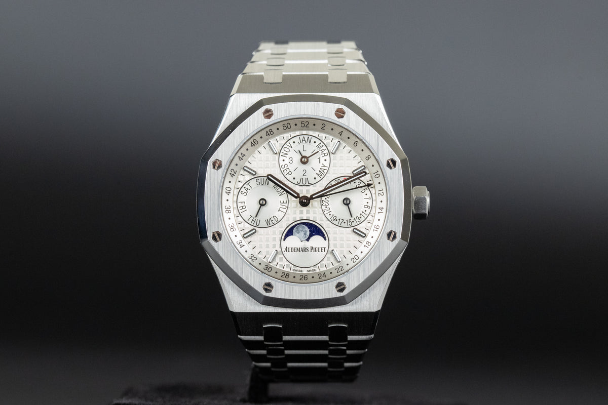 Audemars Piguet<br>26574ST Royal Oak Perpetual Calendar White Dial