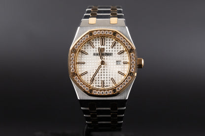 Audemars Piguet 67651SR Lady Royal Oak White Dial Diamond Bezel