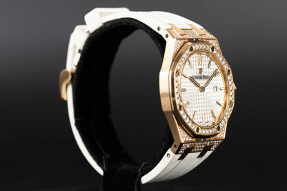 Audemars Piguet 67652OR Lady Royal Oak White Dial