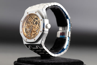 Audemars Piguet 15407ST Royal Oak Salmon Openworked