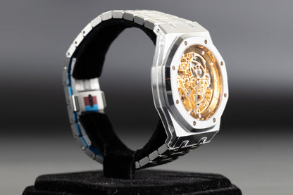Audemars Piguet 15407ST Royal Oak Salmon Openworked