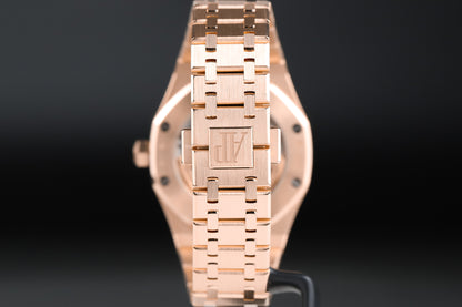 Audemars Piguet 15551OR Royal Oak Green Dial Diamond Bezel