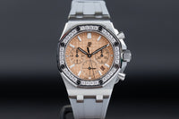 Audemars Piguet<br>26231ST Ladies Royal Oak Offshore 37mm Salmon Dial Diamond Bezel