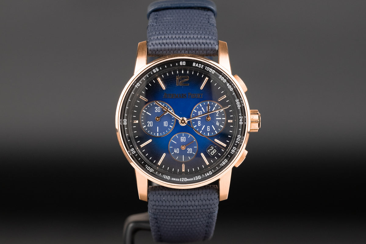 Audemars Piguet<br>26393OR Code 11.59 Chronograph Blue Dial